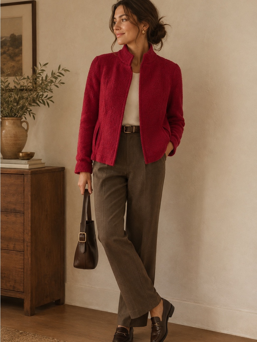 JONES NEW YORK | 100% Wool Jacket | Petite Tailored Blazer | Vintage Academia